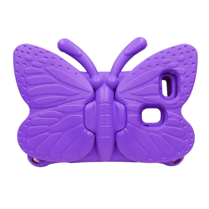 For Galaxy Tab A 8.0 2019 T290 / T295 Butterfly Bracket Style EVA Children Falling Proof Cover Protective Case(Purple)-garmade.com
