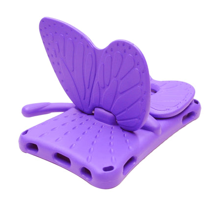 For Galaxy Tab A 8.0 2019 T290 / T295 Butterfly Bracket Style EVA Children Falling Proof Cover Protective Case(Purple)-garmade.com