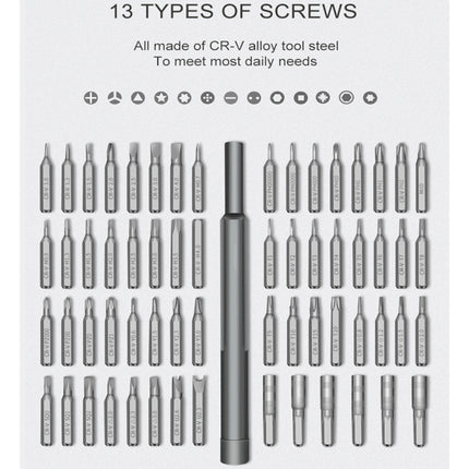A63 63 in 1 Screwdriver Set Mobile Phone Tablet Computer Disassembly and Maintenance Tool-garmade.com