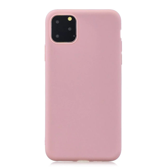Solid Color Frosted TPU Phone Case For iPhone 13 Pro Max(Rose Gold)-garmade.com