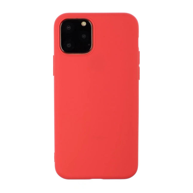 Solid Color Frosted TPU Phone Case For iPhone 13(Red)-garmade.com