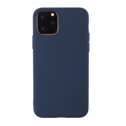Solid Color Frosted TPU Phone Case For iPhone 13 mini(Dark Blue)-garmade.com
