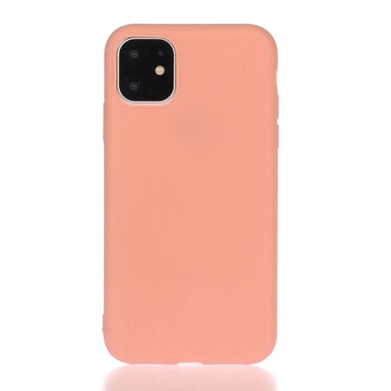 Solid Color Frosted TPU Phone Case For iPhone 13 mini(Orange)-garmade.com