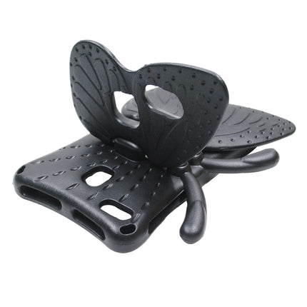 For Galaxy Tab A7 Lite T220/T225 2021 Butterfly Bracket Style EVA Children Falling Proof Cover Protective Case(Black)-garmade.com