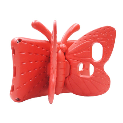 For Galaxy Tab A7 Lite T220/T225 2021 Butterfly Bracket Style EVA Children Falling Proof Cover Protective Case(Red)-garmade.com