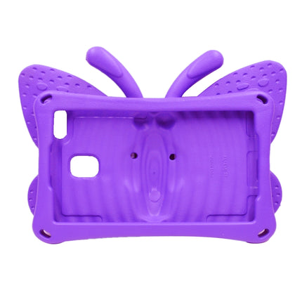 For Galaxy Tab A7 Lite T220/T225 2021 Butterfly Bracket Style EVA Children Falling Proof Cover Protective Case(Purple)-garmade.com