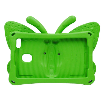 For Galaxy Tab A 8.0 T380/385/T387/T330/331/T377V Butterfly Bracket Style EVA Children Falling Proof Cover Protective Case(Green)-garmade.com