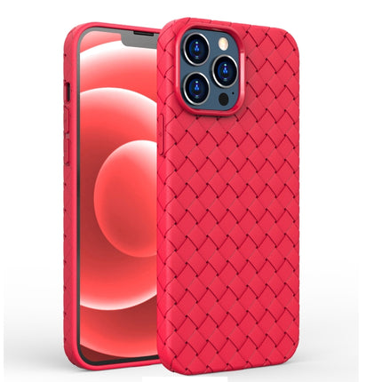 Full Coverage Woven Shockproof TPU Case For iPhone 13 Pro Max(Red)-garmade.com