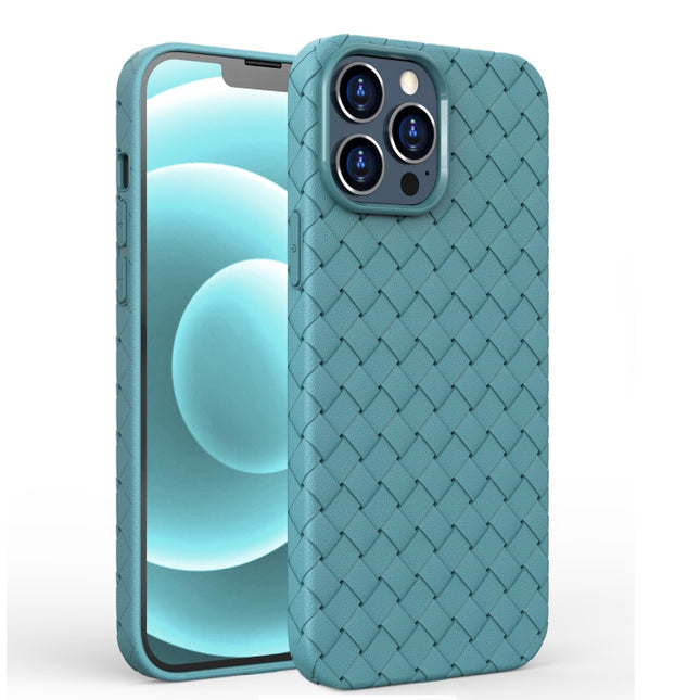 Full Coverage Woven Shockproof TPU Case For iPhone 13 Pro Max(Grey)-garmade.com