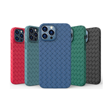 Full Coverage Woven Shockproof TPU Case For iPhone 13 Pro Max(Grey)-garmade.com