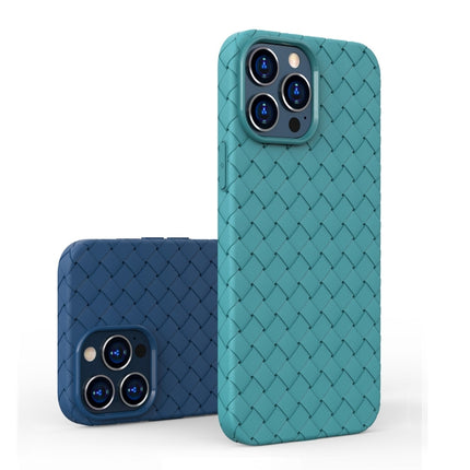 Full Coverage Woven Shockproof TPU Case For iPhone 13 Pro Max(Grey)-garmade.com