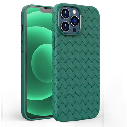 Full Coverage Woven Shockproof TPU Case For IPhone 13 Pro(Green)-garmade.com