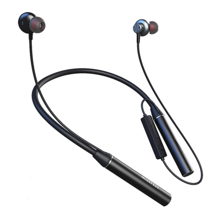 GYM530 Magnetic Neck-mounted Noise Cancelling Sports Earphones In-ear Stereo Support Handsfree / TF Card(Black)-garmade.com