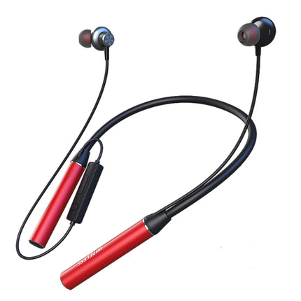 GYM530 Magnetic Neck-mounted Noise Cancelling Sports Earphones In-ear Stereo Support Handsfree / TF Card(Red)-garmade.com