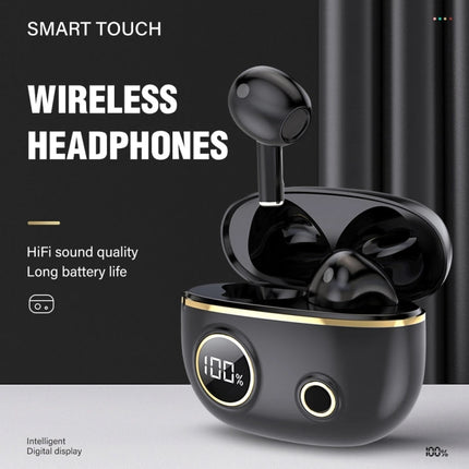 PRO100 TWS Bluetooth 5.2 Noise Canceling Waterproof Earphones 9D Stereo Sports Headphone with Charging Case(Black)-garmade.com