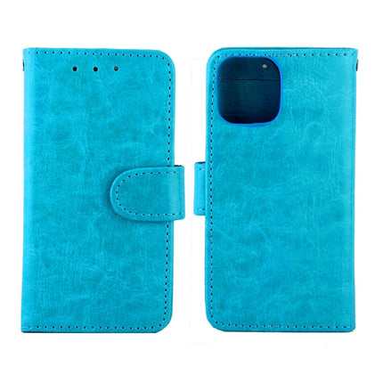 Crazy Horse Texture Leather Horizontal Flip Protective Case with Holder & Card Slots & Wallet & Photo Frame For iPhone 13 mini (baby Blue)-garmade.com