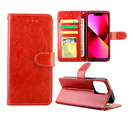 Crazy Horse Texture Leather Horizontal Flip Protective Case with Holder & Card Slots & Wallet & Photo Frame For iPhone 13 (Brown)-garmade.com
