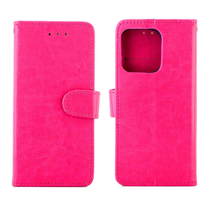Crazy Horse Texture Leather Horizontal Flip Protective Case with Holder & Card Slots & Wallet & Photo Frame For iPhone 13 (Magenta)-garmade.com