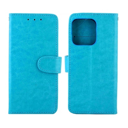 Crazy Horse Texture Leather Horizontal Flip Protective Case with Holder & Card Slots & Wallet & Photo Frame For iPhone 13 (Baby Blue)-garmade.com