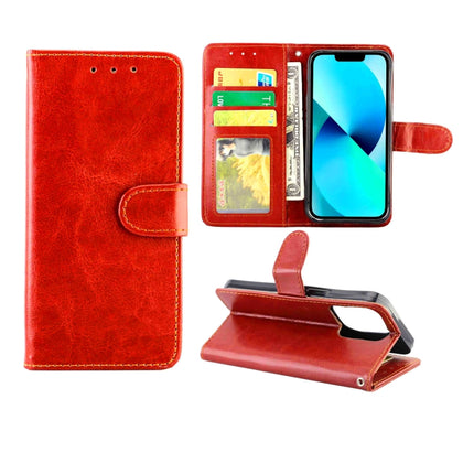 Crazy Horse Texture Leather Horizontal Flip Protective Case with Holder & Card Slots & Wallet & Photo Frame For iPhone 13 Pro (Brown)-garmade.com