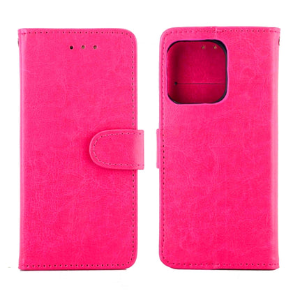 Crazy Horse Texture Leather Horizontal Flip Protective Case with Holder & Card Slots & Wallet & Photo Frame For iPhone 13 Pro (Magenta)-garmade.com