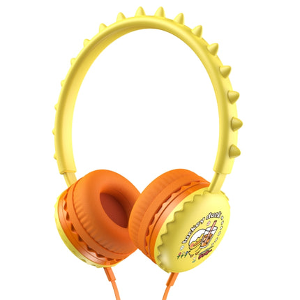 Y19 Cute Cartoon Stereo Music Wired Headphones with Microphone(Lucky Duck)-garmade.com