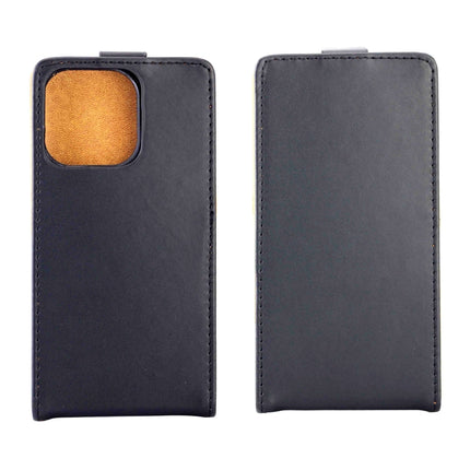 Business Style Vertical Flip TPU Leather Case with Card Slot For iPhone 13 Pro(Black)-garmade.com