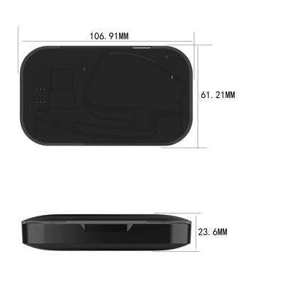 For Plantronics Voyager Legend / Voyager 5200 Bluetooth Headset Charging Box(Black)-garmade.com