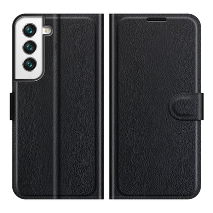 For Samsung Galaxy S22+ 5G Litchi Texture Horizontal Flip Protective Case with Holder & Card Slots & Wallet(Black)-garmade.com