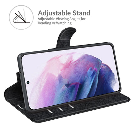 For Samsung Galaxy S22+ 5G Litchi Texture Horizontal Flip Protective Case with Holder & Card Slots & Wallet(Black)-garmade.com