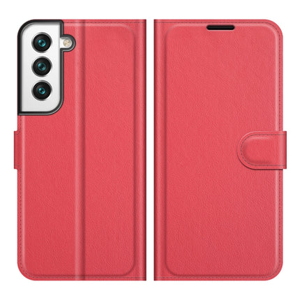 For Samsung Galaxy S22+ 5G Litchi Texture Horizontal Flip Protective Case with Holder & Card Slots & Wallet(Red)-garmade.com