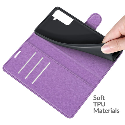 For Samsung Galaxy S22+ 5G Litchi Texture Horizontal Flip Protective Case with Holder & Card Slots & Wallet(Purple)-garmade.com