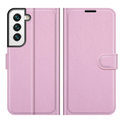 For Samsung Galaxy S22+ 5G Litchi Texture Horizontal Flip Protective Case with Holder & Card Slots & Wallet(Pink)-garmade.com
