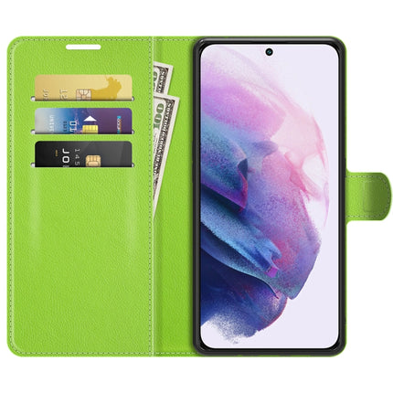 For Samsung Galaxy S22+ 5G Litchi Texture Horizontal Flip Protective Case with Holder & Card Slots & Wallet(Green)-garmade.com