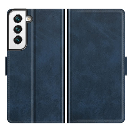 For Samsung Galaxy S22+ 5G Dual-side Magnetic Buckle Horizontal Flip Leather Case with Holder & Card Slots & Wallet(Dark Blue)-garmade.com