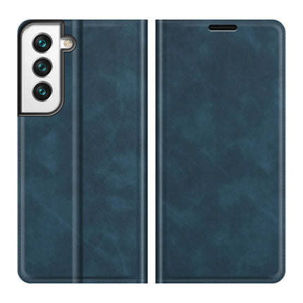 For Samsung Galaxy S22+ 5G Retro-skin Business Magnetic Suction Leather Case with Holder & Card Slots & Wallet(Dark Blue)-garmade.com