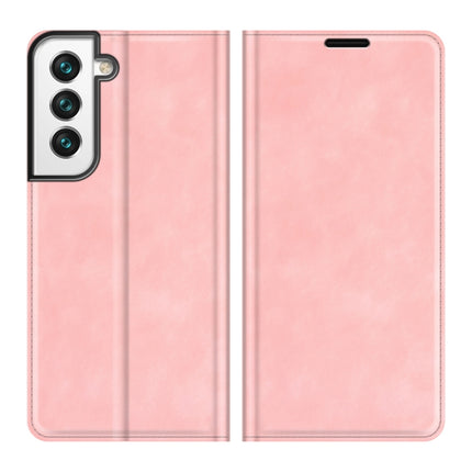 For Samsung Galaxy S22+ 5G Retro-skin Business Magnetic Suction Leather Case with Holder & Card Slots & Wallet(Pink)-garmade.com