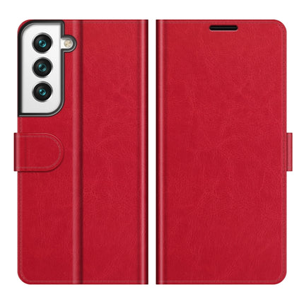 For Samsung Galaxy S22+ 5G R64 Texture Single Horizontal Flip Protective Case with Holder & Card Slots & Wallet& Photo Frame(Red)-garmade.com