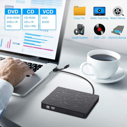 USB 3.0 Type-C DVD Drive Driverless High Speed Read Write Recorder CD Burner External DVD-RW Player-garmade.com