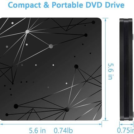 External USB 3.0 Portable DVD RW Reader Optical Drive Reader-garmade.com