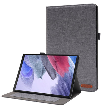 For Samsung Galaxy Tab A8 10.5 2021 Horizontal Flip Fabric PU Leather Tablet Case with Card Slots & Holder(Grey)-garmade.com