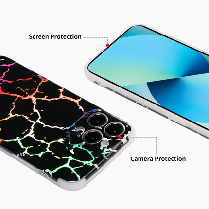 Laser Marble TPU Phone Case For iPhone 13 Pro(Black)-garmade.com