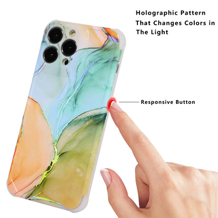 Laser Marble TPU Phone Case For iPhone 13 Pro(Blue)-garmade.com