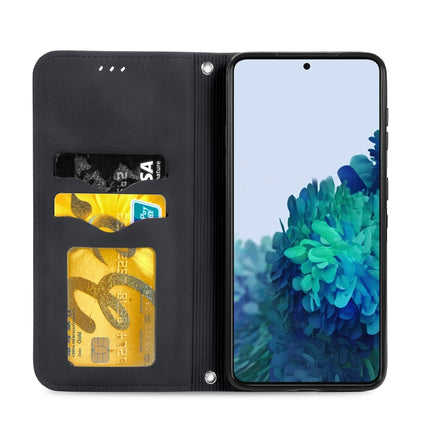 For Samsung Galaxy S22+ 5G Retro Skin Feel Magnetic Horizontal Flip Leather Case with Holder & Card Slots & Wallet & Photo Frame(Black)-garmade.com