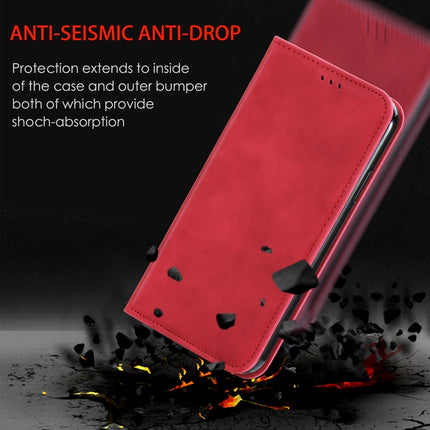 For Samsung Galaxy S22+ 5G Retro Skin Feel Magnetic Horizontal Flip Leather Case with Holder & Card Slots & Wallet & Photo Frame(Red)-garmade.com