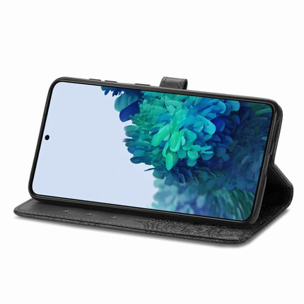 For Samsung Galaxy S22+ 5G Mandala Flower Embossed Horizontal Flip Leather Case with Holder & Card Slots & Wallet & Lanyard(Black)-garmade.com