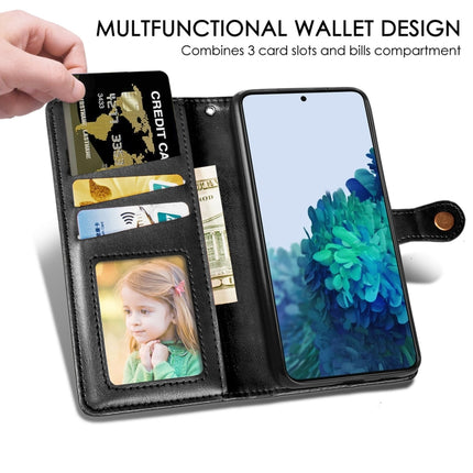 For Samsung Galaxy S22+ 5G Solid Color Leather Buckle Phone Case(Black)-garmade.com