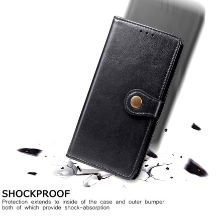 For Samsung Galaxy S22+ 5G Solid Color Leather Buckle Phone Case(Black)-garmade.com