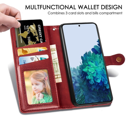 For Samsung Galaxy S22+ 5G Solid Color Leather Buckle Phone Case(Red)-garmade.com