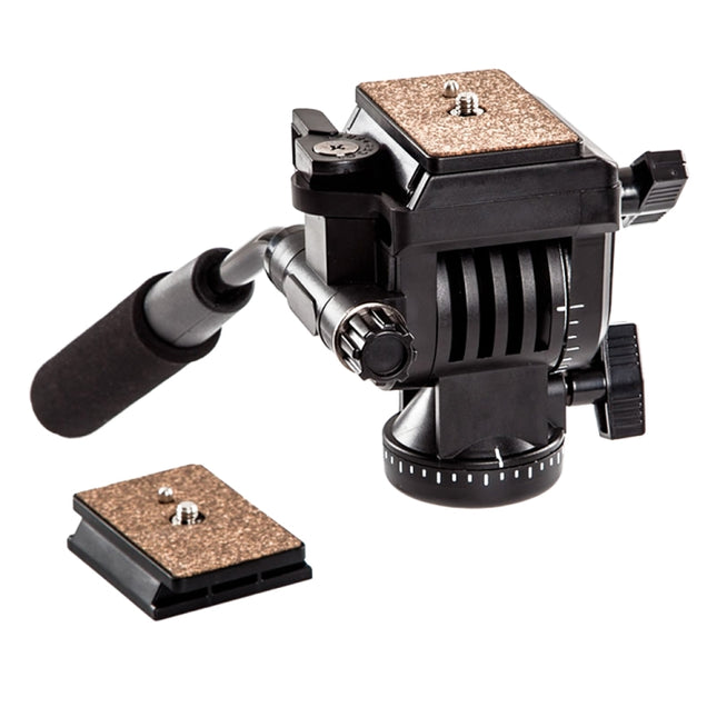 YUNTENG YT-950 Heavy Duty Tripod Action Fluid Drag Head with Quick Mount Plate-garmade.com